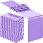 Bencailor 24 Pcs Light Purple Satin Table Runners Bulk, 12 x 108 Inch by Bencailor