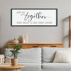 And So Together They Built A Life They Loved Wall Decor, 40"×15", Black - Image 3