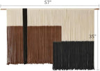 Macrame Wall Hanging Large Dip Dyed Brown Boho Fiber Art Decor 57"W*35"L - Image 5