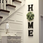 Wooden Home Letters with Wreath Artificial Eucalyptus Modern Decorative Hanging Farmhouse Sign for Living Room & Kitchen - Housewarming & Couple Gifts - Christmas Decoration - Image 4