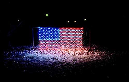 American Flag String Lights, Waterproof Led Flag Net Light, with 420 Super Bright LED, for Yard Garden Decoration, Festival, Holiday, Party Decoration,Christmas Decorations (Plug in Power) - Image 7