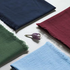Handmade Cloth Napkins 100% Cotton Napkins with Fringe，Delicate Handmade Cloth Napkins for Dinners, Parties, Weddings and More，18 x 18 Inch Set of 12 - Blue - Image 6