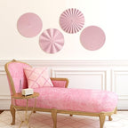 Hicarer 4 Pcs 12 Inch Pink Metal Wall Art Decor Modern Sunburst Decor - Image 4