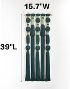 Macrame Wall Hanging Green Boho Wall Decor Handmade Fiber Art 15.7"W*39"L - Image 5