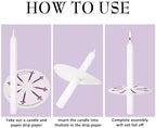 200 White Church Candles with Drip Protectors for Devotional Candlelight Vigil Service, Box of 200 Candles, Unscented White 5" H X 1/2" D, No Smoke - Image 4