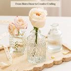 Clear Glass Bud Vase Set of 22 Pcs,Small Bud Vases in Bulk,Glass Crystal Flower Vases Table Centerpieces for Party Event Wedding Decor Baby Shower Decorations (Clear, 22 Pcs) - Image 5