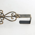 2 PCS Wreath Hangers for Front Door, 15" Over Door Wreath Hook, Fleur Dis Lis Wreath Hanger for Doors, Metal Overdoor Wreath Holder, 20 lbs Christmas Decorations Wreaths Hook- Vintage Gold - Image 4