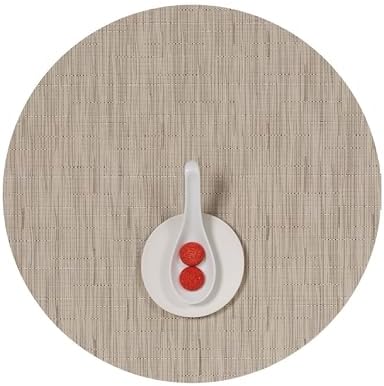 Chilewich Bamboo Placemats Set of 4, Round Woven Placemats by Chilewich