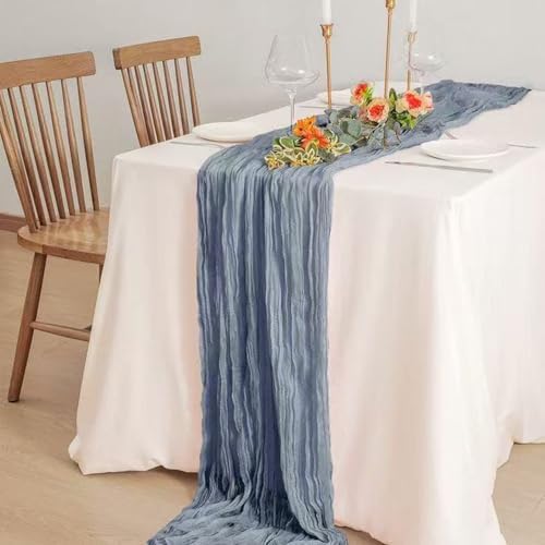 20Pack Dusty Blue Cheesecloth Table Runner 10Ft Gauze Table Runner - Image 2