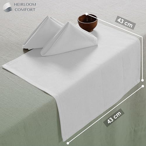 White Cloth Dinner Napkins 17x17 Inch - 100% Cotton, Absorbent, Soft, Washable - 12 Pack - Hotel Quality Table Napkin for Dinner, Baby Showers, Weddings, Christmas, Spring, Easter - Image 3