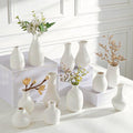 White Bud Vases Set of 12, Small Ceramic Mini Pottery Vases by Tenforie