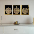 iwa concept Ayatul Kursi, Surah Al Falaq and Surah Al Nas Wooden Acrylic Set Islamic Wall Decor, Home Decorations Gift for Muslims in Ramadan (12 x 16 inches | 30 x 40 cm, Gold on Black) by iwaconcept
