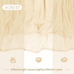 16 Pack Ivory Cheesecloth Table Runner 20 x 120 inch Gauze Table Runners 10 FT Long,Semi Sheer Cheese Cloth Fabric Table Runner Bulk for Wedding,Party,Baby Shower,Bridal Shower Decoration - Image 7