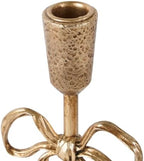 NIKKY HOME Gold Bow Iron Taper Candle Holders Set of 2, Vintage Candlestick - Image 4