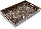 Handicrafts Home Resin Inlay Decorative Serving Ottoman Tray,17x11 by HandicraftsHome