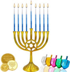 Dripless Deluxe Tapered Pastel, Blue and White Decorations, Hanukkah Menorah Candles for All 8 Nights of Chanukah (24-Pack) - Image 5