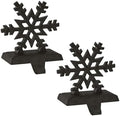 Park Designs Snowflake Stocking Hanger Set of 2, Black by ParkDesigns