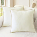 CaliTime Decorative Couch Throw Pillow Covers 26 X 26 Inches Cream by CaliTime