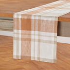 Solino Home 100% Pure Linen Table Runner Fall Harvest Plaid, 14 x 144 in by SolinoHome