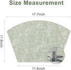 Homaxy Wedge Faux Leather Placemats for Round Table, Set of 4, Grass Green - Image 5