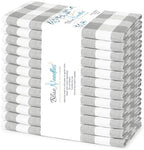Blue Needles Gingham Buffalo Plaid Cotton Dinner Napkins Set of 12-18"x18" by BlueNeedles