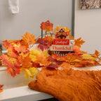 CQURE 12 Pack Fall Garland, Total 95Ft Artificial Autumn Maple Leaves Garland Hanging Vines, Thanksgiving Halloween Harvest Decor for Fireplace Mantle Table Indoor Outdoor - Image 2