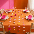 6 Pcs Pink and Orange Hanging Flowers Garland Artificial Floral Garland - Image 6
