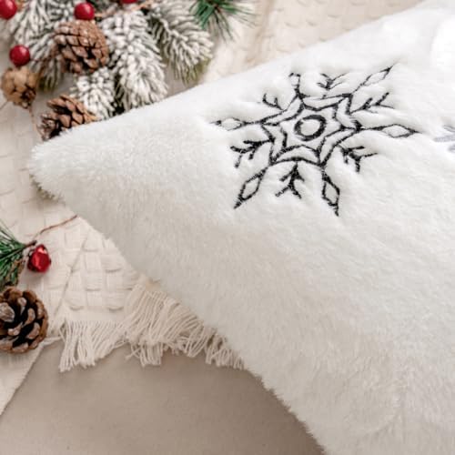 MIULEE Christmas Throw Pillow Covers Pack of 2 20×20 Inch, Black - Image 2
