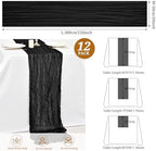 12 Pack Black Cheesecloth Table Runner,20x120 in Table Runner - Image 2