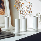 Modern White Ceramic Vase Set of 20 for Living Room Bedroom 5.51'' Minimalist Fresh Small Flower Vases for Bouquet Fake Plant Home Decor Office Fireplace Centerpieces Nordic Style 20 Pack - Image 3