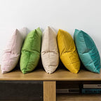 JUSPURBET 28x28 Euro Velvet Throw Pillow Covers Set of 2,Apple Green - Image 3