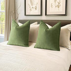 MIULEE Pack of 2 Sage Decorative Chenille Pillow Covers 20x20 Inch - Image 5
