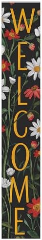 8"x48" Spring Welcome Sign for Front Porch, Hello Spring Porch Sign for Front Door Durable PVC Welcome Home Decorations for Outdoors p (Design 15) - Image 2