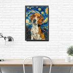 Metal Sign Vintage Tin Sign Beagle'S Starry Night Adventure Inquisitive Beagle in Night for Home Family Room and Seasonal Celebrations Corrosion Resistant Aluminum 12×16 Inches with Metal Frame - Image 3