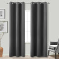 KOUFALL Privacy Curtains 84 Inches Long for Windows Double Living Room Bedroom,Skinny Room Darkening Blackout Panel Curtains Set,Dark Grey by KOUFALL