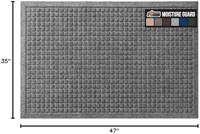 GORILLA GRIP® HydroABSORB Door Mat for Indoor Outdoor Use, 47x35 Gray - Image 2