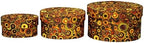 Sarah's Hat Boxes – Orange circles Decorative Gift Box Set of 3 | Elegant Reusable Storage Boxes for Gifts, Keepsakes, Jewelry, or Special Items | Unique Printed Design - Image 4