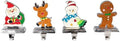 Northlight Set of 4 Christmas Figures Stocking Holders with Silver Base by Northlight