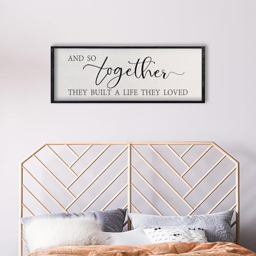 comurdyo And So Together They Built A Life They Loved Sign 32×12 Inch Black - Image 5