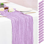 16 Pack Lavender Table Runner 10FT Cheesecloth Table Runner Boho Gauze Table Runners Long Rustic Sheer Fabric Table Runners for Wedding Party Bridal Shower Farmhouse & Home Decor by Lumaycens