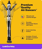 LookOurWay Halloween Air Dancers Inflatable Tube Man Set | 20ft Skeleton Wacky Waving Inflatable with 12-Inch Blower | Outdoor Halloween Decorations & Halloween Blow Ups for Business or Yard Display - Image 2