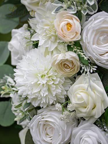 Lisuun Artificial Wedding Arch Flowers, 2 Large Floral Swags - Image 7