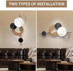 HEBOIX 22''Lx46''W Large Metal Wall Decor Modern Metal Wall Art 3D Wall Sculptures Handmade Wall Hanging Decoration for Living Room Dinning Room Bedroom Entryway Kitchen Office - Image 4