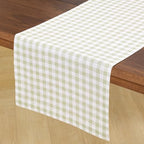 Solino Home 100% Pure Linen Table Runner Sage, Gingham Check 14 x 108 in - Image 2