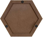 Kate and Laurel Sade Decorative Hexagon Tray with Handles, 16", Concrete Gray and Gold, Modern Tray for Ottoman, Centerpieces, Or Bathroom and Bedroom Decor - Image 6