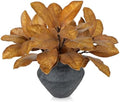 Briful Artificial Magnolia Leaves Stems 3 Pack 22in Yellow Brown Fake Magnolia Branches for Vase Fall Leaves Stems for Home Room Arrangements Centerpieces Thanksgiving Décor (Vase Not Included) by Briful