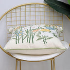 Set of 2 Embroidered Decorative Throw Pillow Covers Couch Square Pillowcases Cushion for Bedroom Sofa Farmhouse Decor 18x18 Inch (Yellow Daisy) - Image 6