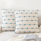 YEENAASY Boho Throw Pillow Covers 18x18 Set of 2 Farmhouse Pillow Cases by YEENAASY