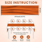 MDS Pack of 5 | Brunt Orange | 14ft Chiffon Table Runner 29x170 Inches Long Romantic Rustic Sheer Gauze Runner for Wedding Bridal Shower Birthday Banquets Engagement Spring Easter Boho Decorations - Image 3