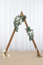 Olalaka 2-Pack Sage Green & White Wedding Flower Swag Set, Large: 35.43"L x 14.56"W, Small: 24.80"L x 12.99"W, Artificial Flowers for Wedding Arch, Ceremony, Table Centerpieces, Wall Hanging - Image 6
